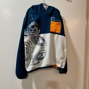 Star Wars Navy and White Droid Hoodie Size L(10/12)